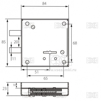Замок накладной 85812 ЗН4-6/22 сейфовый г.Рязань