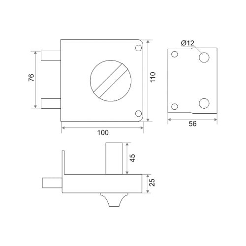 Аллюр Замок накладной ЗН 1-2-3 Т (15К) ТАМБУРНЫЙ