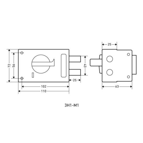 Аллюр Замок накладной ЗН 1-М1 (аналог ЗН1-М1 г.Калуга)