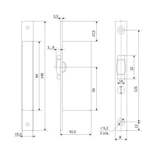 Защелка Гардиан ПРОФИ 25.1Р.16 г.Йошкар-Ола