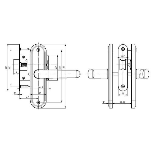 Защелка ЗЩ 1-45 (белый) Птимаш г.Димитровград