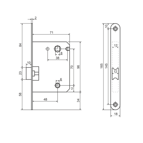 Аллюр Защёлка АРТ L7050R SB (матовое золото) овальная планка