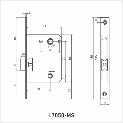 Аллюр Защёлка АРТ L7050-MS BN (чёрный никель) магнитная