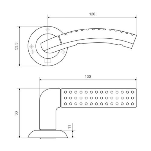 Стандарт Комплект ручек 26 BL без квадрата и стяжек (матовый чёрный)