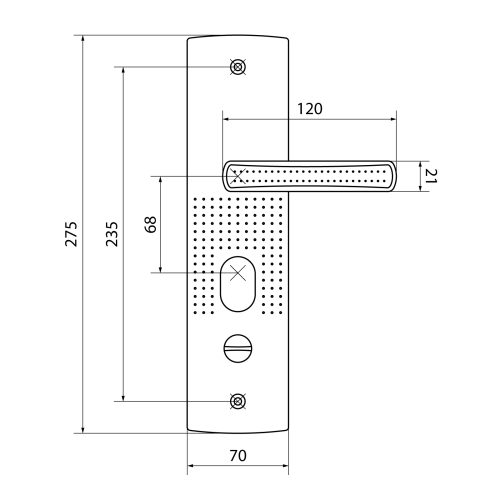 Аллюр Ручка РН-А222-1 (универсальная) с подсветкой для кит.мет.дверей (левая)