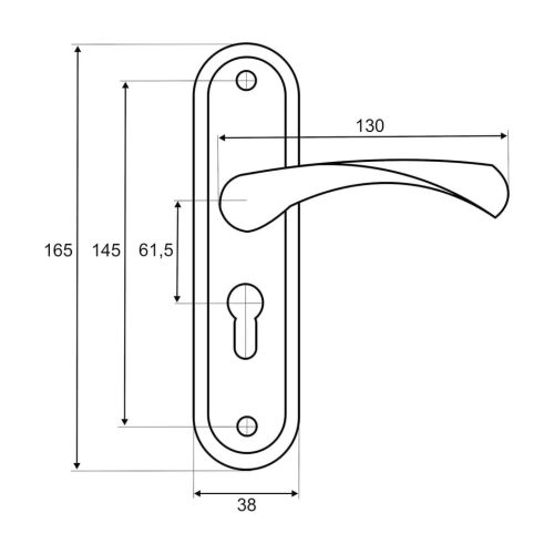 Ручка на планке VETTORE 61.1313 mini AB (бронза)