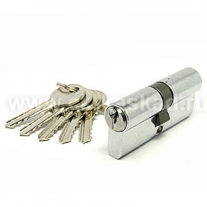 2170 F Цилиндровый механизм 70 мм,ключ/ключ (хром) 5 кл.