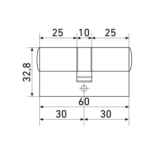Стандарт Цилиндровый механизм MAX 60 (30х30) SN 5 кл.перфо ключ/ключ