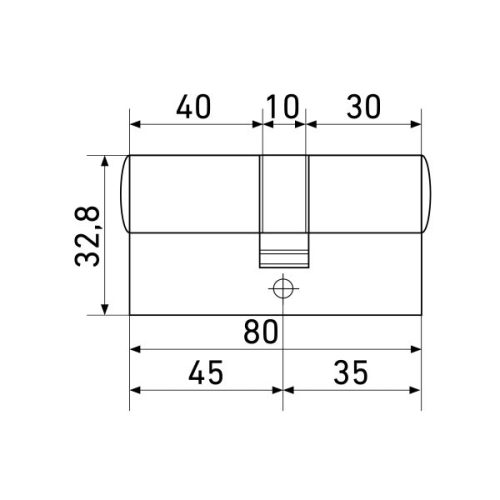 Стандарт Цилиндровый механизм MAX 80 (35х45) SN 5 кл.перфо ключ/ключ
