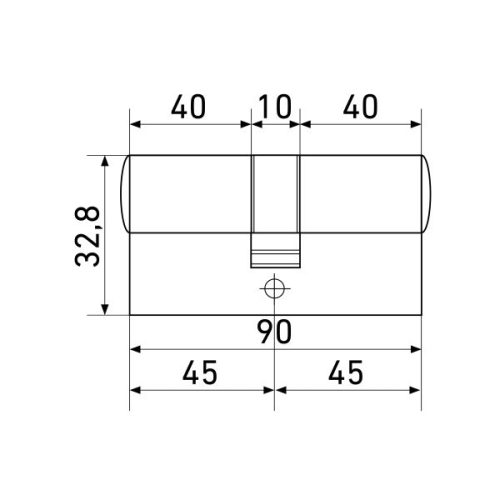 Стандарт Цилиндровый механизм MAX 90 (45х45) SB 5 кл.перфо ключ/ключ