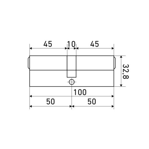 Стандарт Цилиндровый механизм MAX 100 (50х50) SN 5 кл.перфо ключ/ключ