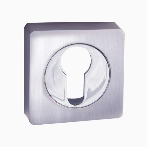 ET 02 SC/CP Накладка кв. на цилиндр RENZ, хром.м./хром.бл.