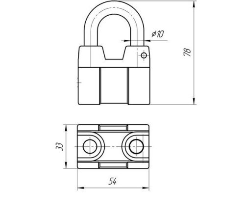 Замок навесной MV-107-60