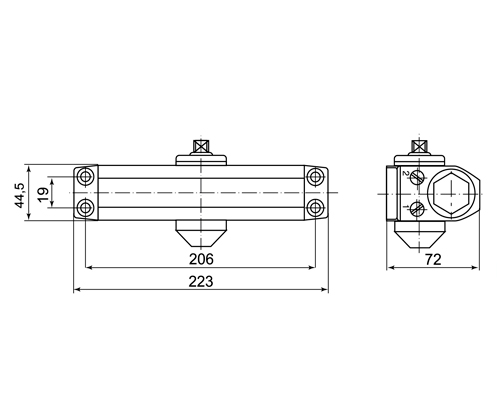 Доводчик PALLADIUM 1085 ВС (60-85 кг) белый