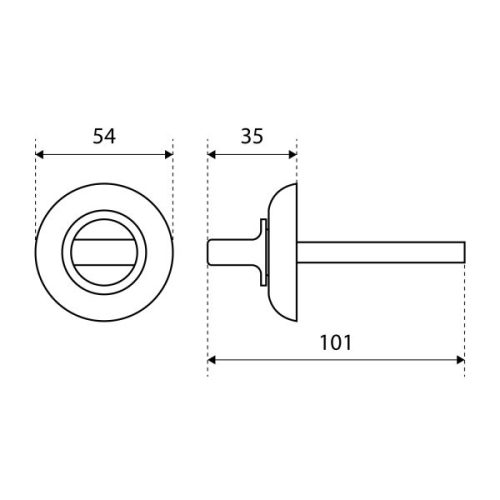 Булат Поворотник НДФ 03.04 квадрат 8х8 мм (хром)