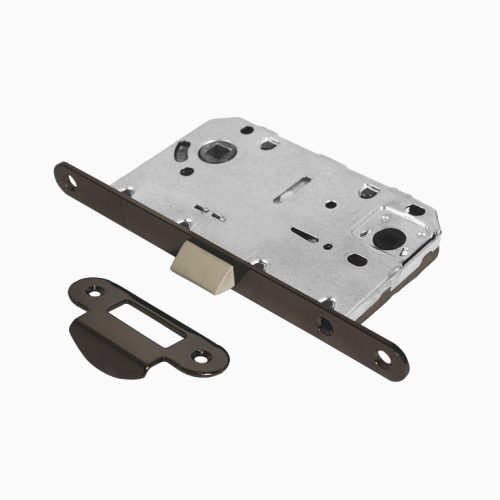 Защёлка дверная сантехническая, L2050 BH (чёрный никель) пластиковый язычок