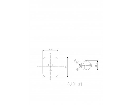 Накладка на цилиндр 020-01-BLACK (чёрный)