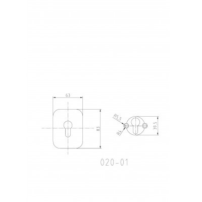 Накладка на цилиндр 020-01-PC (хром)