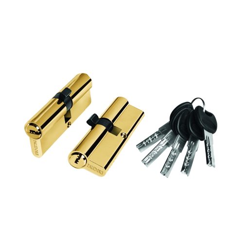 Цилиндр алюминиевый А90РВ (ключ/ключ, золото) TURDUS