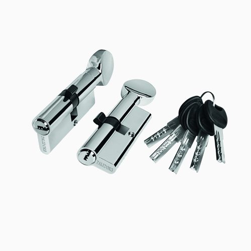 Цилиндр алюминиевый А70РС (ключ/завёртка, хром) TURDUS