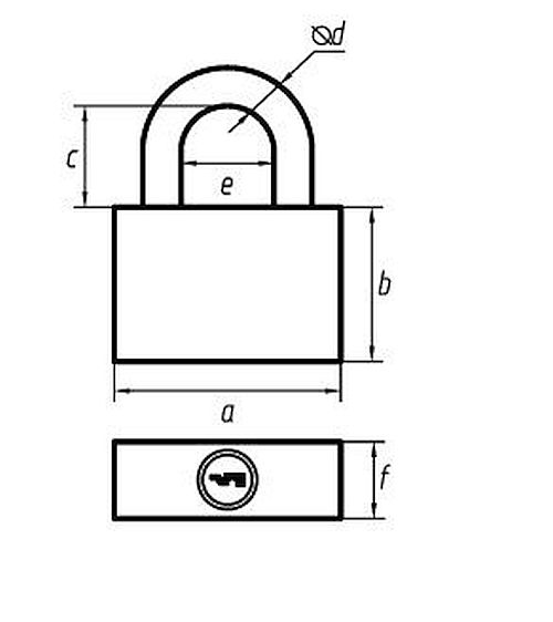Замок навесной MV-101-65