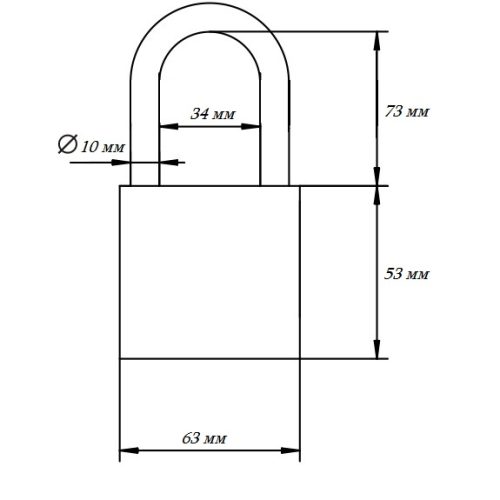 Замок навесной MV-01-63L