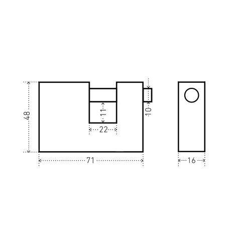 Замок навесной MV-103-70