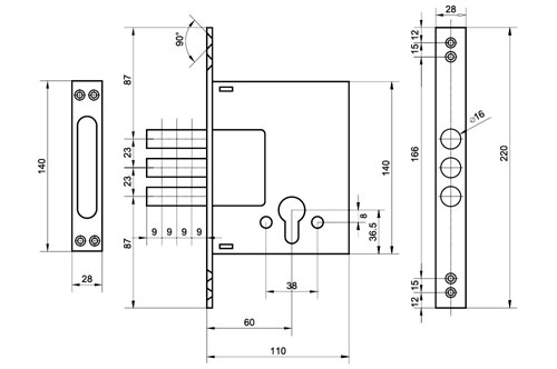PALLADIUM Корпус замка 285 CP