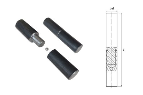Петля гаражная d.16х120 мм (капля) г.Кунгур