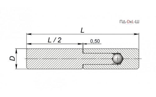 Петля гаражная d.36х140 мм