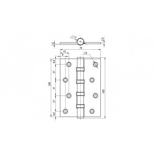 Петля ПН5-100 (белая)