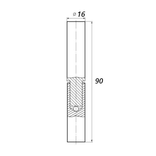 Петля гаражная d.16х90 мм