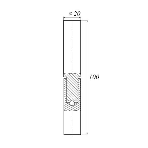 Петля гаражная d.20х100 мм