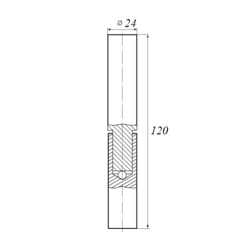 Петля гаражная d.24х120 мм