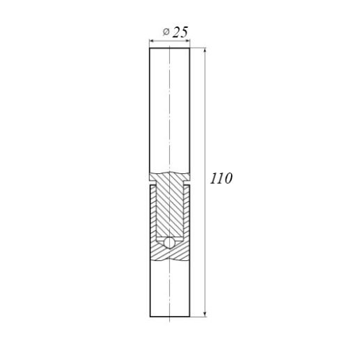 Петля гаражная d.25х110 мм