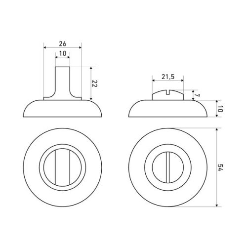 Стандарт Сантехническая завёртка к ручкам BK-R1 SN/CP (матовый никель)