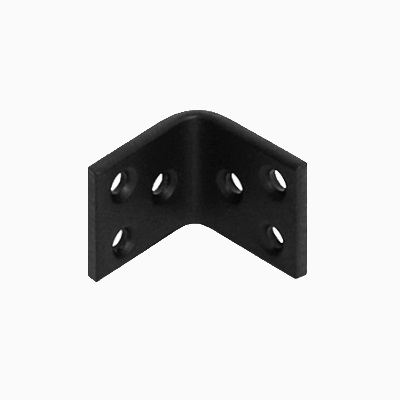 Уголок крепежный усиленный 45х45х40 (толщ. 5 мм) (черный)