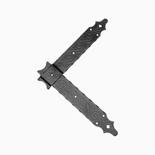 Уголок фигурный 300х300х50 /кованый/ серия ЯРОСЛАВЛЬ (черный)