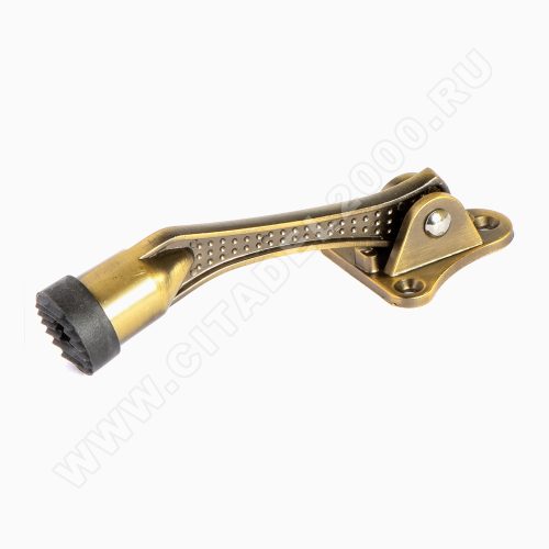 Аллюр Фиксатор дверной KH-130BR (бронза) "козья ножка"