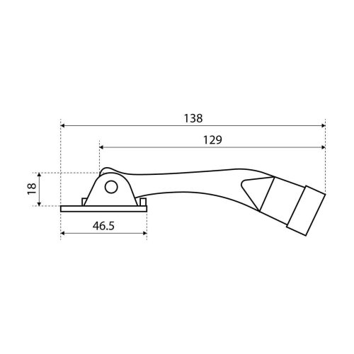 Аллюр Фиксатор дверной KH-130 (серый антрацит) козья ножка
