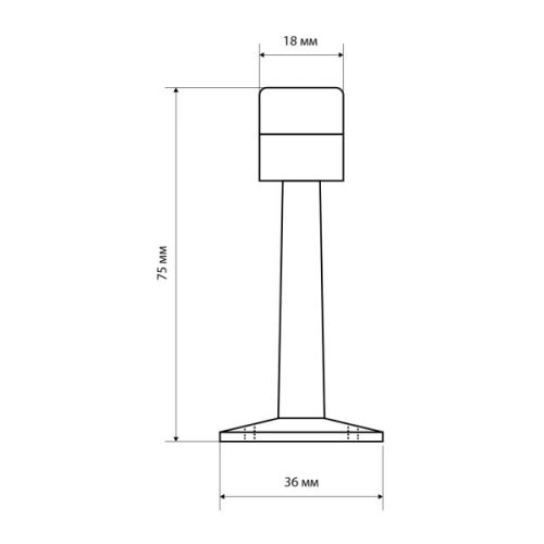 Стандарт Ограничитель дверной 3055 SN (матовый никель) прямой