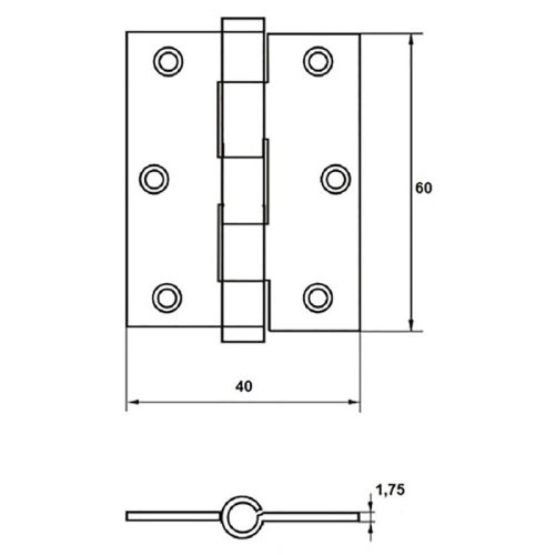 Петля Avers 60*40*1,75-AB