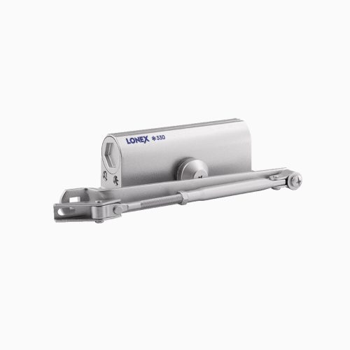Н-М  Доводчик LONEX 330 (50-120 кг) - серебро - морозостойкий
